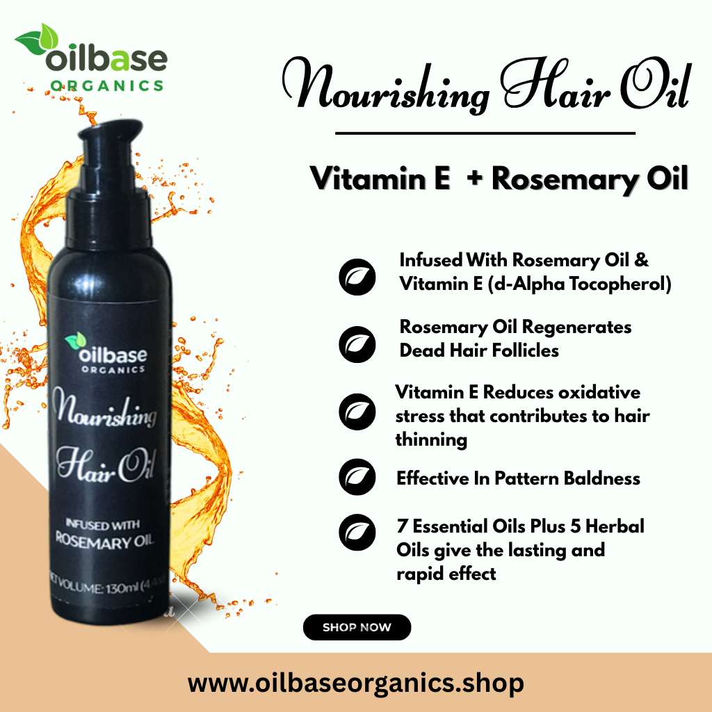 Oilbase Organics Nourishing Hair Oil Infused with Rosemary Oil