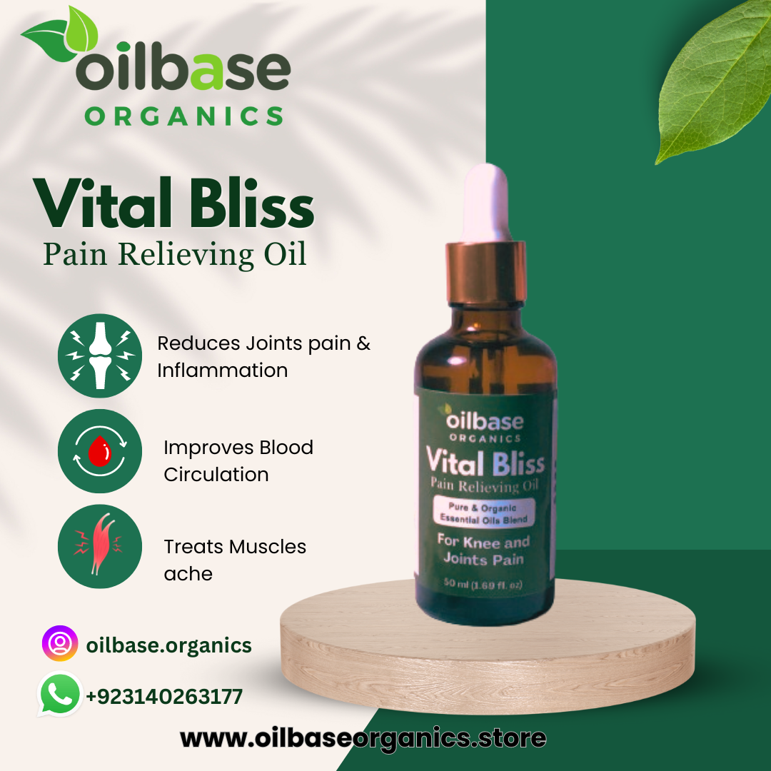 Oilbase Organics Vital Bliss joints Pain Relief Oil