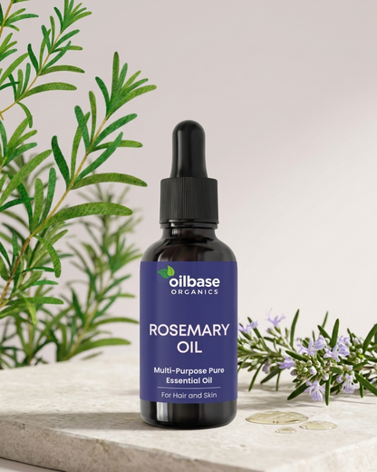 Oilbase Organics Pure Rosemary Essential Oil - Imported from Spain